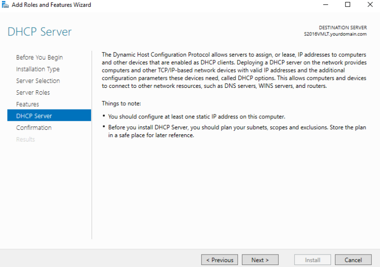 How To Configure DHCP On Windows Server 2016