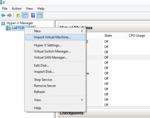 How to Import and Export Virtual Machines in Windows Hyper-V Server