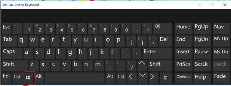 on screen keyboard windows 10 shortcut