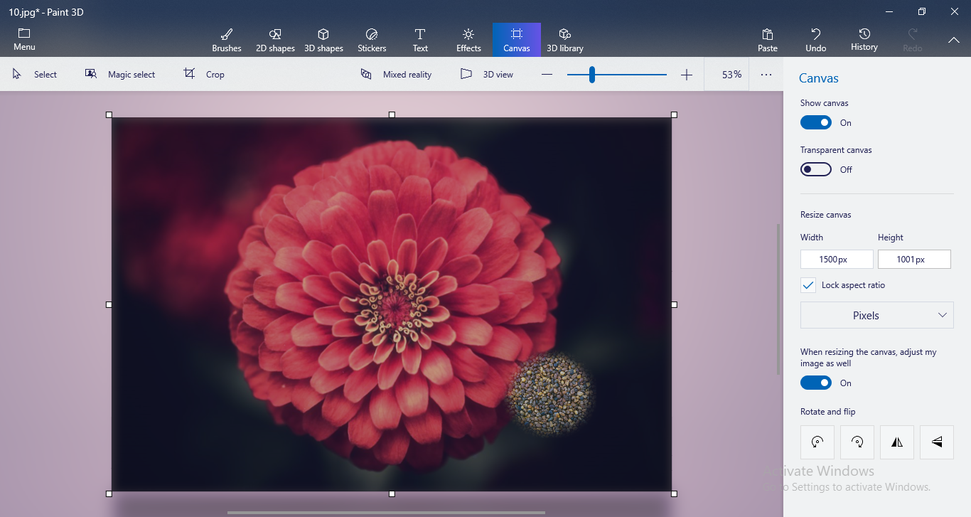 how to resize an image on windows 10