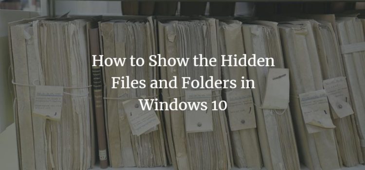 windows 10 hidden files