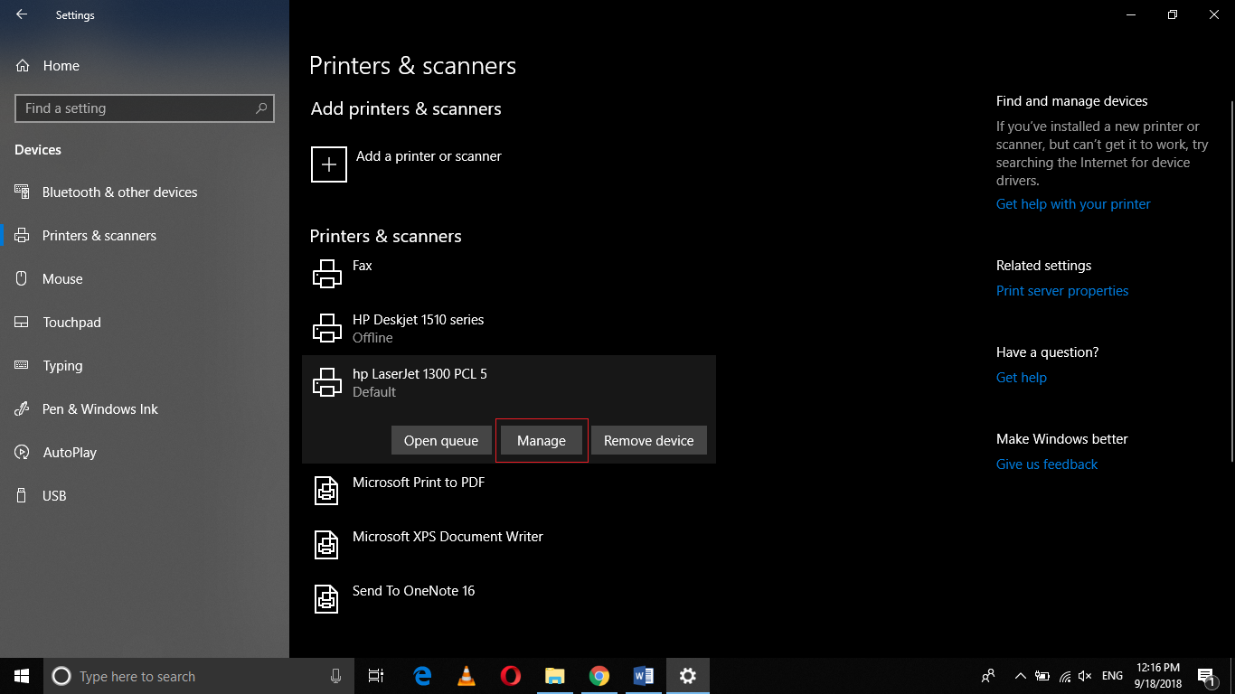 How to Manage a Printer in Windows 10