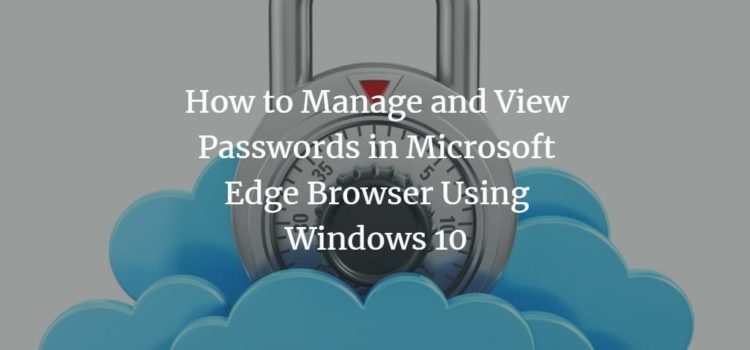 windows 10 manage passwords