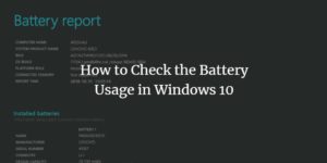fix battery status windows 10