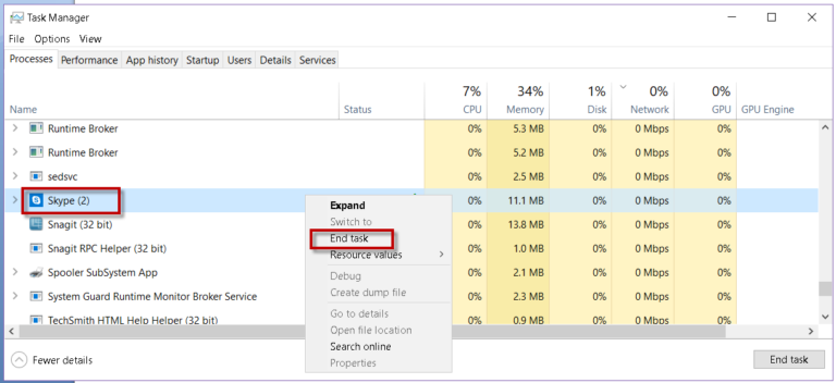 how to stop skype from running in the background windows 10