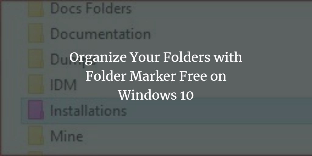 folder marker free download windows 10