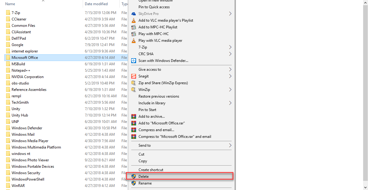 microsoft word temp files location windows 10