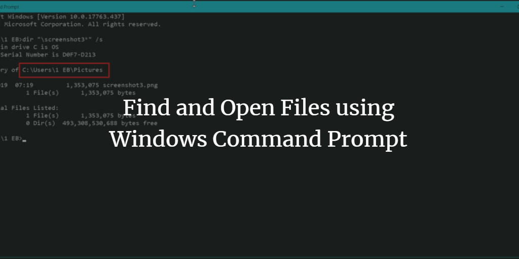 windows terminal commands open file