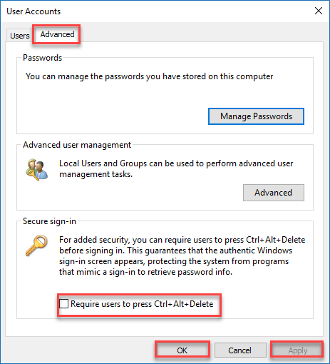 Windows 10 Secure Sign-In