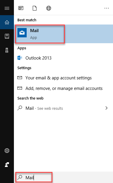 remove sent from mail for windows 10