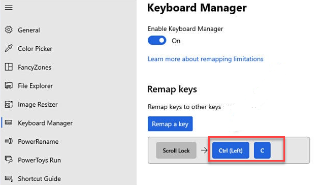 Verifying the key remapping