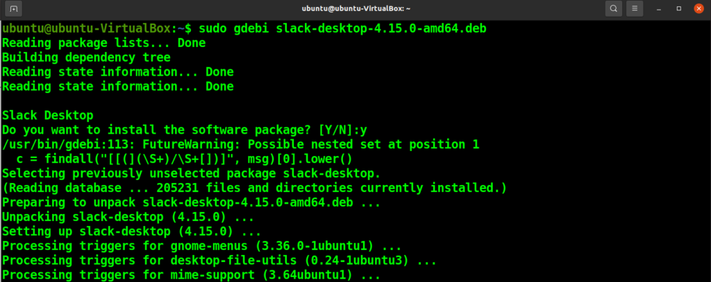 install deb package command line